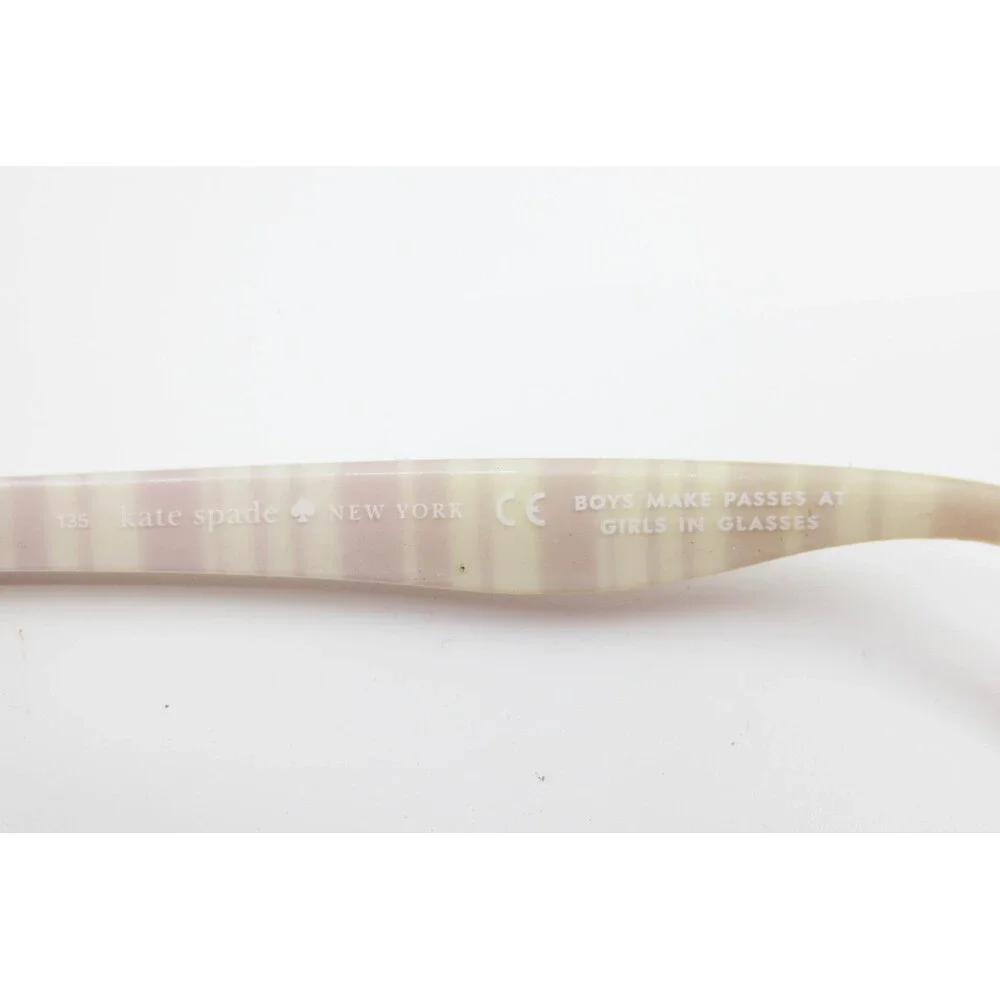 Kate Spade Brylie QGX Pink Striped Rectangular Eyeglass Frames 49-15-135